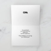 CPA Licentie Gefeliciteerd in woorden Kaart (Binnen)