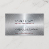 CPA logo Certified Public Account Silver Visitekaartje (Achterkant)