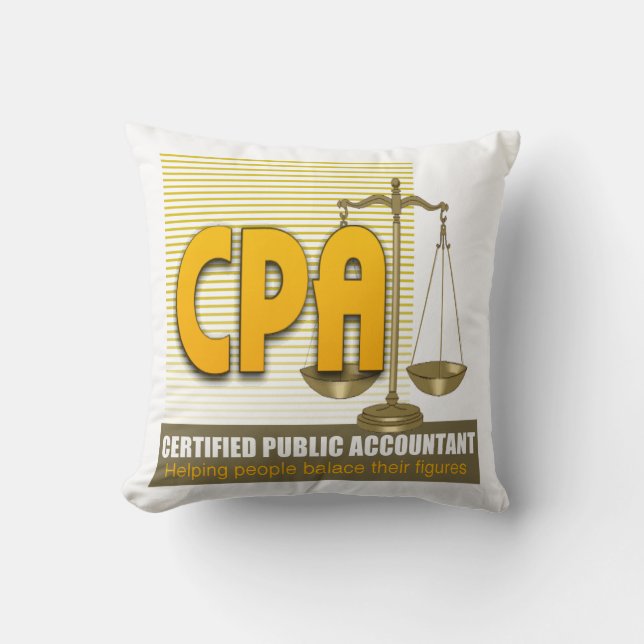 CPA met SCALES MET GECERTIFICEERDE OPENBARE ACCOUN Kussen (Voorkant)