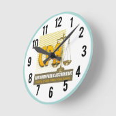 CPA met SCALES MET GECERTIFICEERDE OPENBARE ACCOUN Ronde Klok (Hoek)