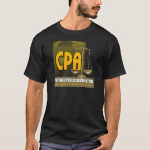 CPA met SCALES MET GECERTIFICEERDE OPENBARE ACCOUN T-shirt