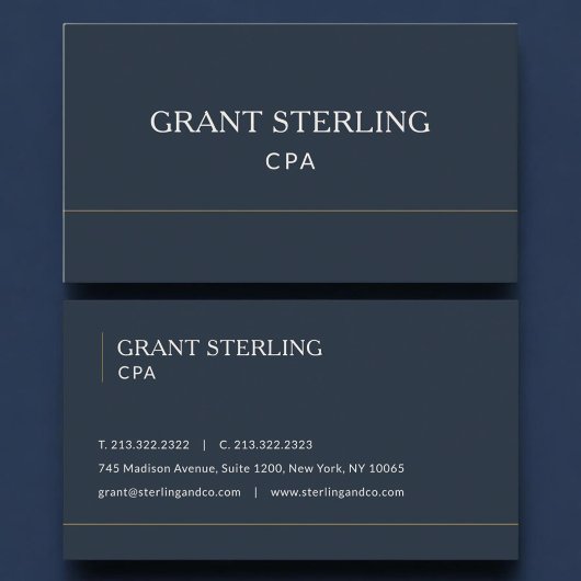 CPA Navy Blue Professional Visitekaartje