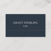 CPA Navy Blue Professioneel Visitekaartje (Voorkant)