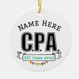 CPA-Ornament gepersonaliseerd cadeau voor CPA-lice Keramisch Ornament