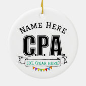 CPA-Ornament gepersonaliseerd cadeau voor CPA-lice Keramisch Ornament (Achterkant)