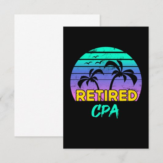 Cpa Retirement Gift Retro Bedankkaart (Voorkant / Achterkant)
