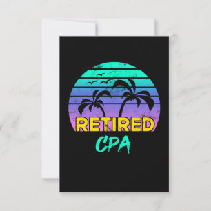 Cpa Retirement Gift Retro Bedankkaart