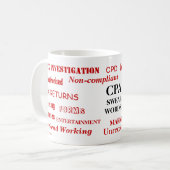 CPA scheldwoorden irritant grappig CPA cadeau idee Koffiemok (Voorkant links)