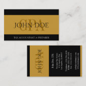 CPA voor belastingplichtige Stripes Gold Visitekaartje (Voorkant / Achterkant)