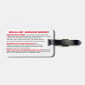 CPAP-bewustwording slaapapnewaarschuwing Bagagelabel (Achterkant horizontaal)