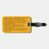 CPAP-machine voor medische ademhalingsapparatuur Bagagelabel (Achterkant horizontaal)