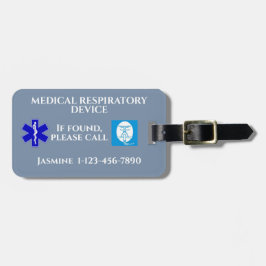 CPAP-machine voor medische ademhalingsapparatuur Bagagelabel