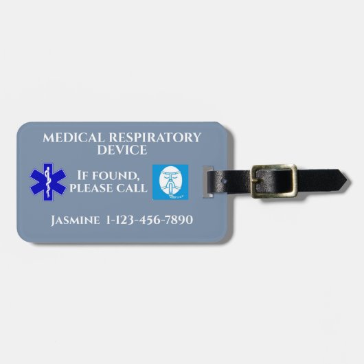 CPAP-machine voor medische ademhalingsapparatuur Bagagelabel (Voorkant horizontaal)