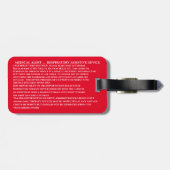 CPAP-machine voor medische ademhalingsapparatuur Bagagelabel (Achterkant horizontaal)