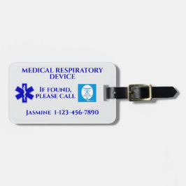 CPAP-machine voor medische ademhalingsapparatuur Bagagelabel