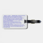 CPAP-machine voor medische ademhalingsapparatuur Bagagelabel (Achterkant horizontaal)