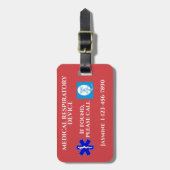 CPAP-machine voor medische ademhalingsapparatuur Bagagelabel (Voorkant verticaal)