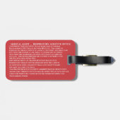 CPAP-machine voor medische ademhalingsapparatuur Bagagelabel (Achterkant horizontaal)