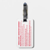 CPAP medische conditie gaat verder Bagagelabel (Achterkant verticaal)