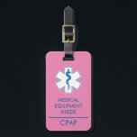 CPAP- of medische waarschuwing op Bagagelabel<br><div class="desc">Ik maakte dit om mijn CPAP op te zetten om het gemakkelijker te maken om het door het scherm te krijgen TSA. Misschien helpt het iemand anders. Uw kilometerstand kan variëren. Sommige luchtvaartmaatschappijen eisen nog steeds dat je ze op tijd belt om je medische apparatuur zonder problemen aan boord te...</div>