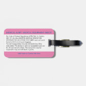 CPAP- of medische waarschuwing op Bagagelabel (Achterkant horizontaal)