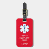 CPAP- of medische waarschuwing op Bagagelabel (Voorkant verticaal)