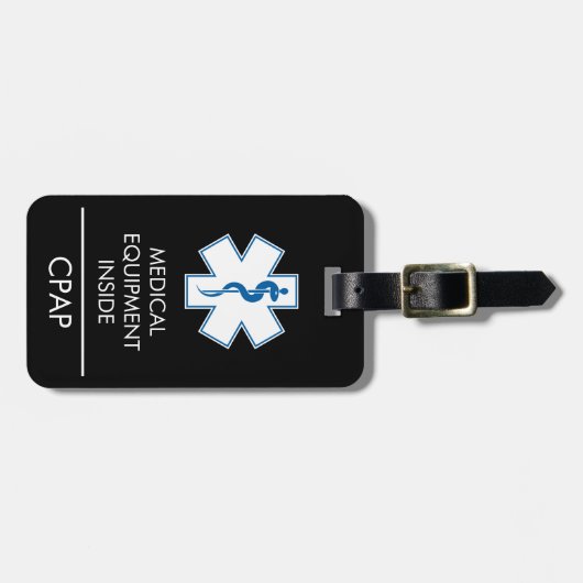 CPAP- of medische waarschuwing op Bagagelabel (Voorkant horizontaal)