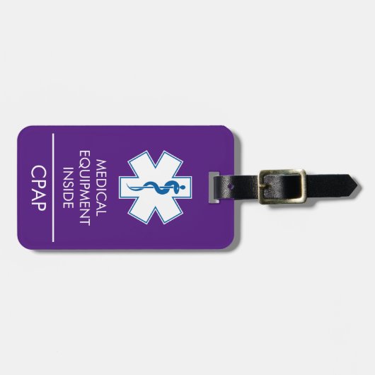 CPAP- of medische waarschuwing op Bagagelabel (Voorkant horizontaal)