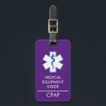 CPAP- of medische waarschuwing op Bagagelabel<br><div class="desc">Ik maakte dit om mijn CPAP op te zetten om het gemakkelijker te maken om het door het scherm te krijgen TSA. Misschien helpt het iemand anders. Uw kilometerstand kan variëren. Sommige luchtvaartmaatschappijen eisen nog steeds dat je ze op tijd belt om je medische apparatuur zonder problemen aan boord te...</div>