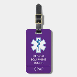 CPAP- of medische waarschuwing op Bagagelabel