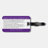 CPAP- of medische waarschuwing op Bagagelabel (Achterkant horizontaal)