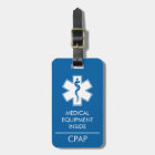 CPAP- of medische waarschuwing op Bagagelabel
