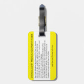 CPAP- of medische waarschuwing op Bagagelabel (Achterkant verticaal)