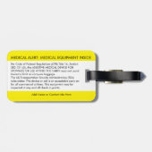 CPAP- of medische waarschuwing op Bagagelabel (Achterkant horizontaal)