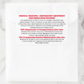 CPAP-waarschuwingssticker voor slaapapnea Rechthoekige Sticker (Tas)