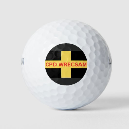 CPD Wrecsam Football Voetbal Golfballen (Voorkant)