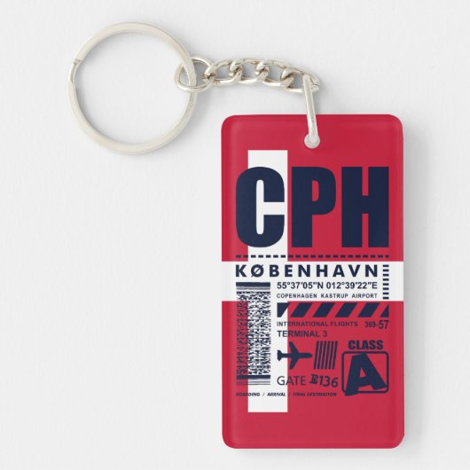 CPH Copenhagen Airport Sleutelhanger (Voorkant)