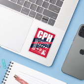 CPH Copenhagen Airport Sticker (Laptop met iPhone)