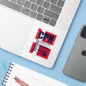 CPH Copenhagen Airport Sticker (Laptop met iPhone)