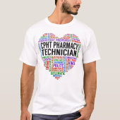 Cpht Pharmacy Technology Heart T-shirt (Voorkant)