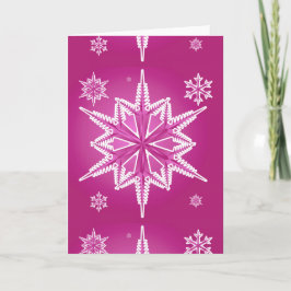 CPMWSF PINK MAGENTA WINTER SNOWFLAKE WINTER BACKGR FEESTDAGEN KAART