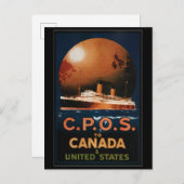  CPOS naar Canada Verenigde Staten Briefkaart (Voorkant / Achterkant)