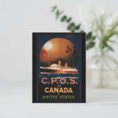  CPOS naar Canada Verenigde Staten Briefkaart (Staand voorkant)