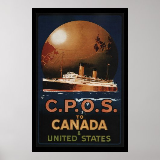 CPOS naar Canada Verenigde Staten Poster (Voorkant)