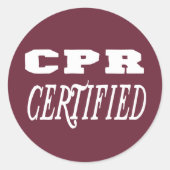 CPR-certificering Ronde Sticker (Voorkant)