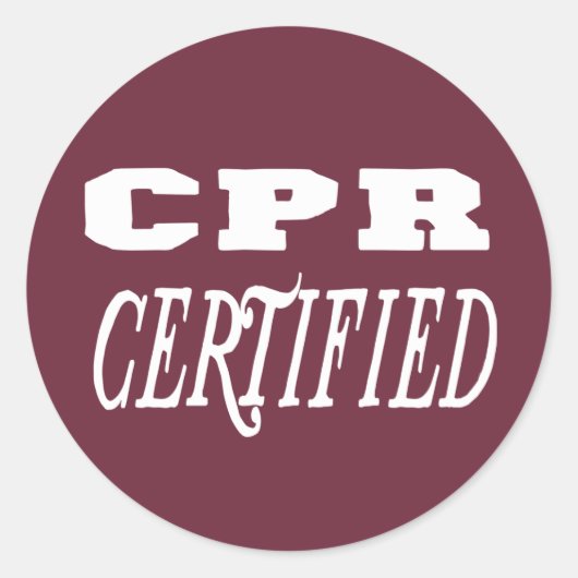 CPR-certificering Ronde Sticker (Voorkant)