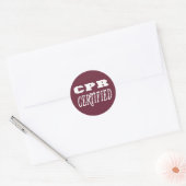 CPR-certificering Ronde Sticker (Envelop)
