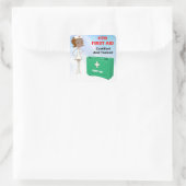 CPR EHBO-Stickers Vierkante Sticker (Tas)