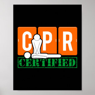 CPR-gecertificeerde EHBO-verpleegsters Poster