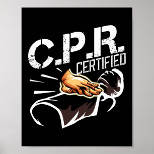 CPR-gecertificeerde EHBO-verpleegsters Poster